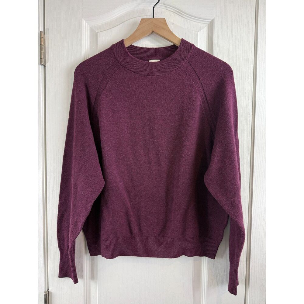 A New Day Women’s Raglan Crewneck Sweater Purple Size Large Soft Knit